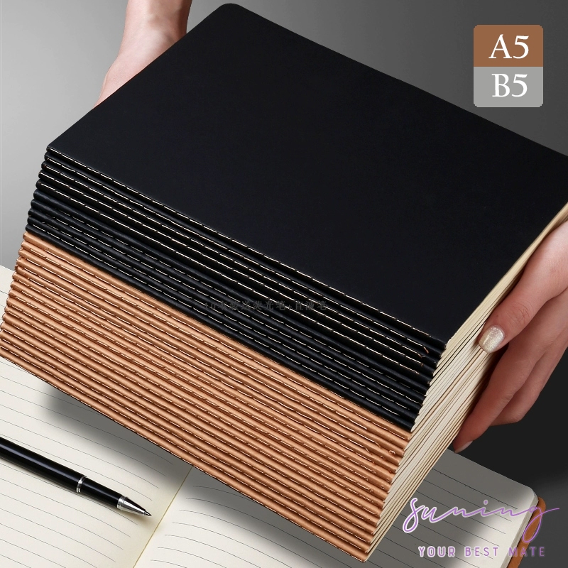 

Hitam/Kraft A5/B5 Notebook Buku 36 Lembar lined/Grid/Blank -Suning Mall