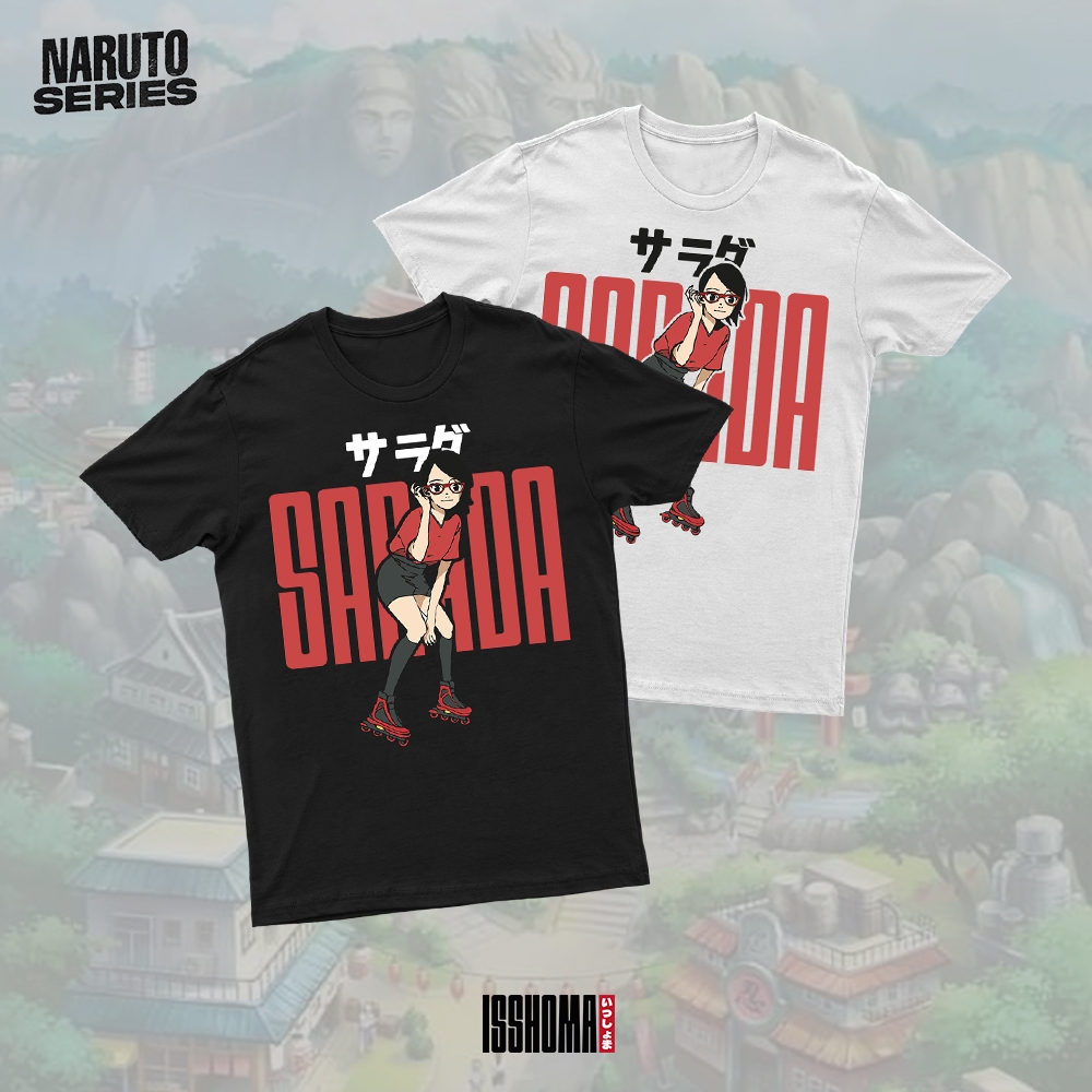SARADA - Kaos Anime NARUTO Series - Baju Atasan Premium - Bikinbadjoe