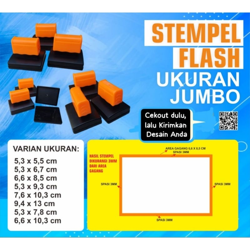 

stempel flash jumbo ( 7.6 x 10.3cm )