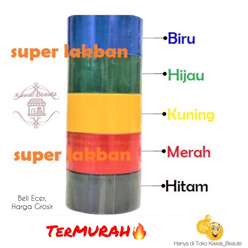 

Lakban Kain Warna Warni Six Tapes 4,8 x 7 Yard / Isolasi Jilid Buku