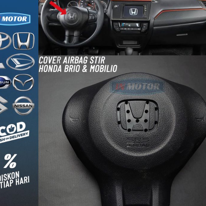 Segera Dapatkan cover airbag Brio Mobilio Original honda tutup air bag Brio mobilio airbag mobil hon