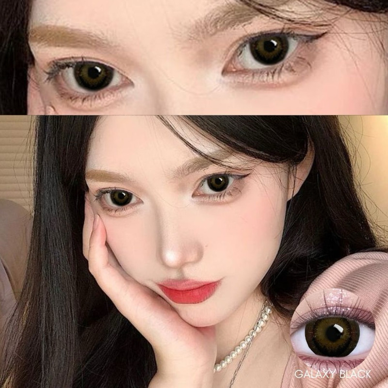 Lensa kontak softlens warna hitam cantik menawan natural