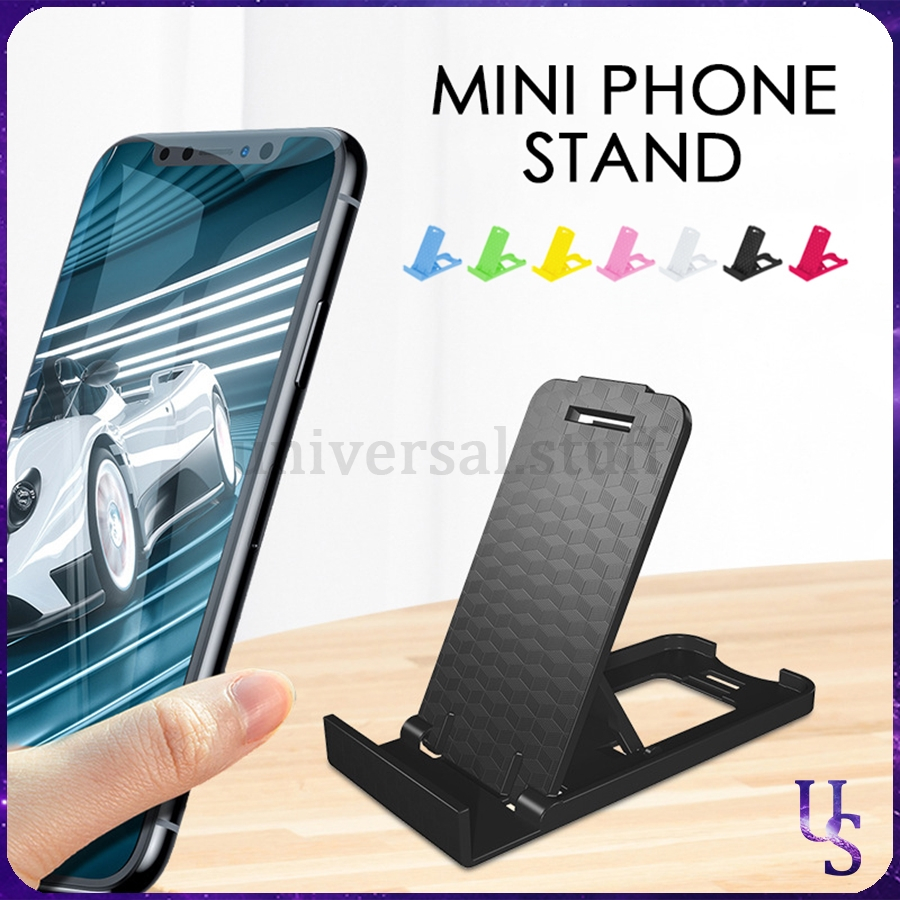 [US] Dudukan Handphone Tablet Lipat Kecil Stand HP Mini Universal