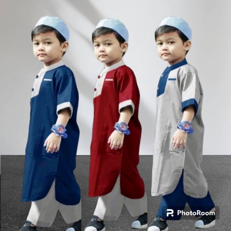 baju muslim anak laki laki/baju Koko anak laki laki/Koko gamis anak laki laki 1- 10 tahun