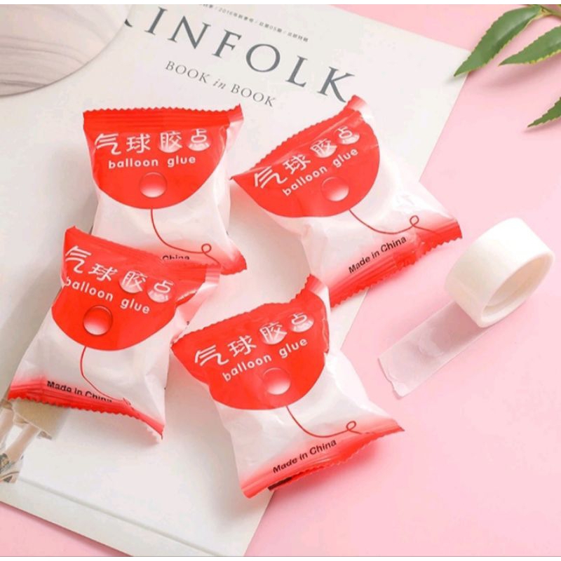 lem balon glue dots, perekat balon di tembok isi 100 dots