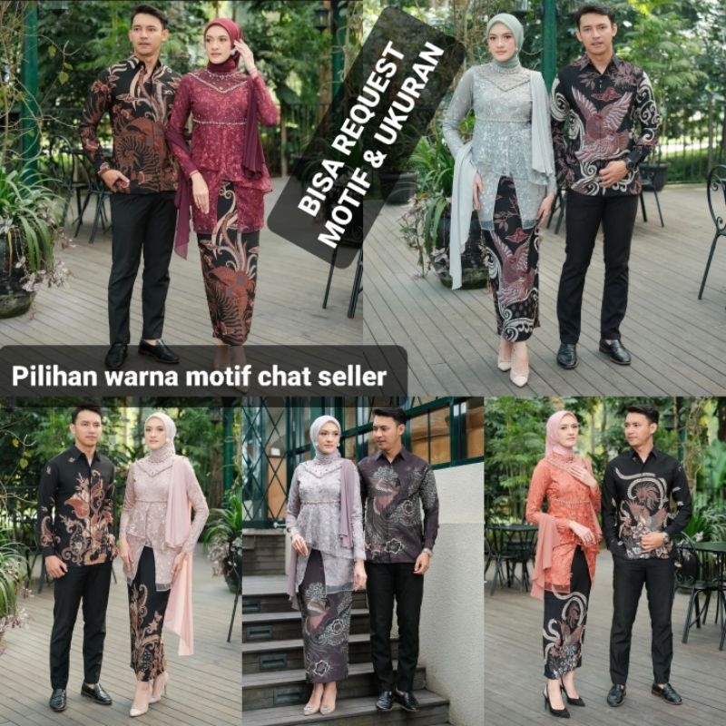 SET KALUNA ORI KEBAYA COUPLE KEMEJA PREMIUM / CUSTOM ANAK & SUPER JUMBO / BAJU SETELAN SERAGAM BATIK