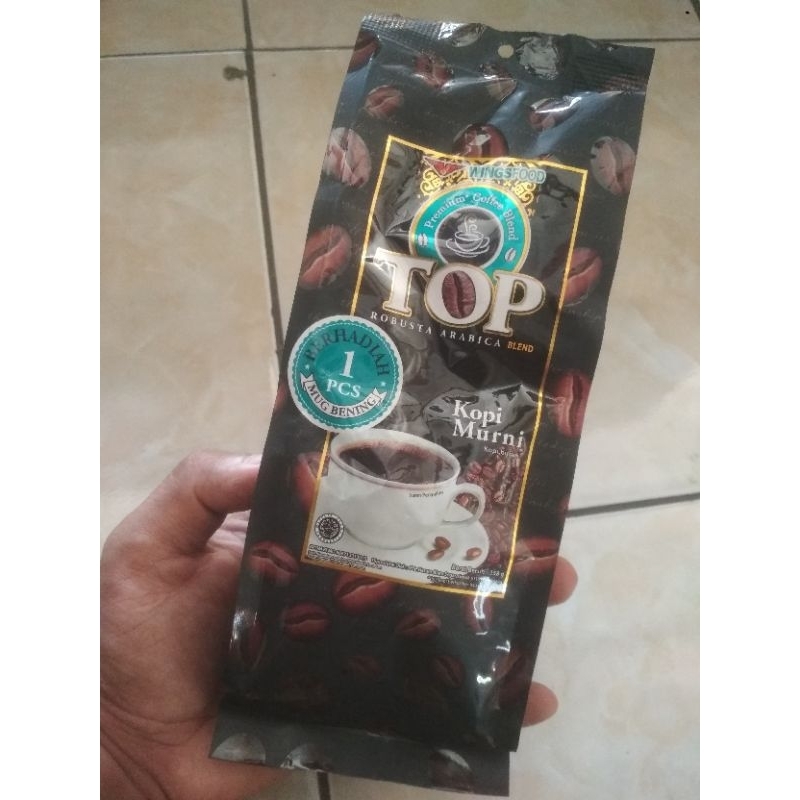 

TOP COFFEE ROBUSTA ARABICA BLEND KOPI MURNI 158GR, BERHADIAH 1PCS MUG BENING