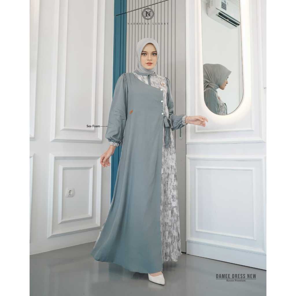 Dress Wanita Dewasa Terbaru Damee Dress New Nadheera Luxury Rayon Premium