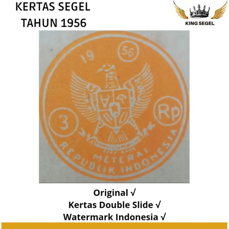 

Kertas Segel Tahun 1956 Double Asli (Beli 1 Gratis 1)