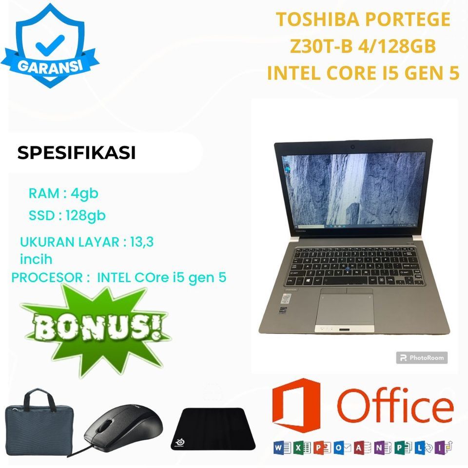 TOSHIBA PORTEGE Z30T-A 8/256GB INTEL CORE I5 GEN 4