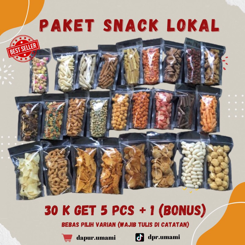 

PAKET SNACK LOKAL 30k GET 5+1 VARIAN