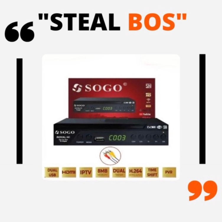 SET TOP BOX SOGO STB DIGITAL RECEIVER STB SOGO DVB T2 digital set top box sogo  V