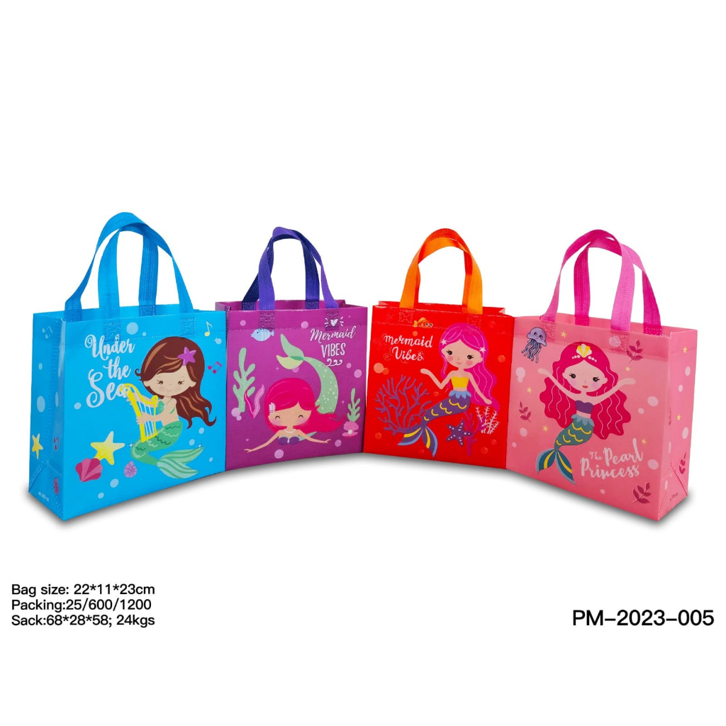 

Goodie bag Tas Souvenir Ulang Tahun Anak Motif Mermaid