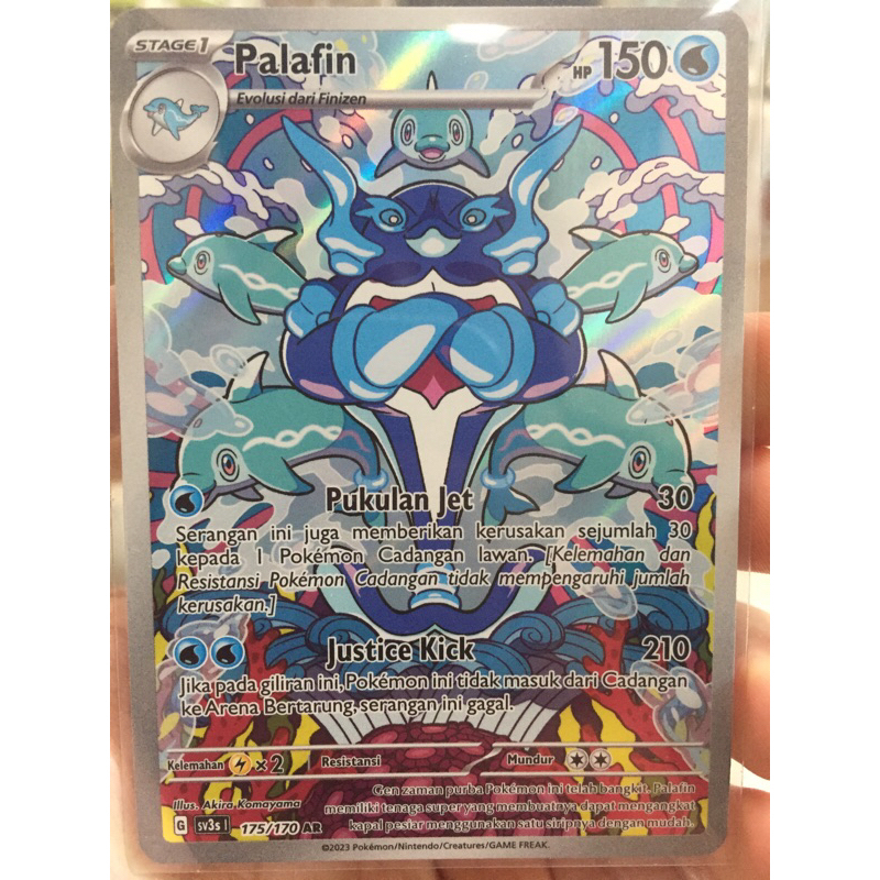 KARTU POKEMON PALAFIN AR INDONESIA HOLO
