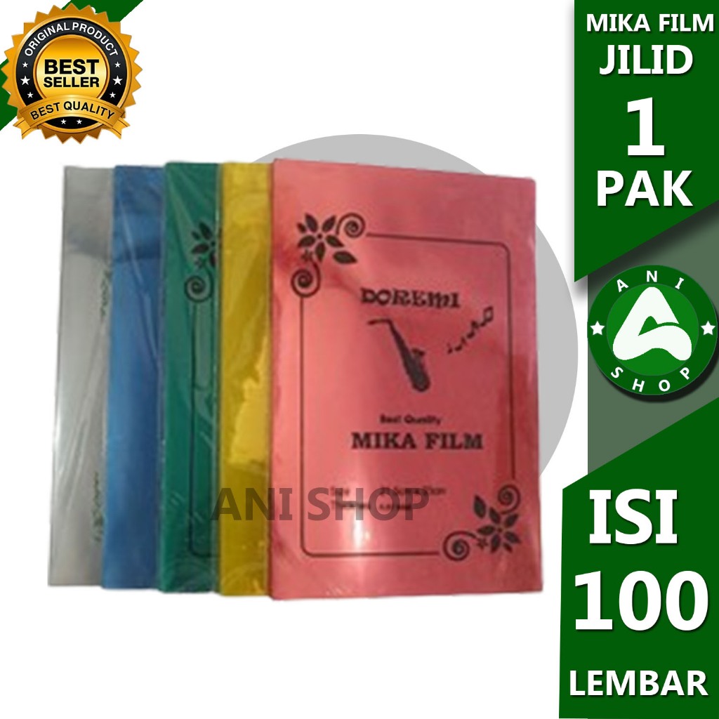 

MIKA FILM JILID DOREMI BENING WARNA 21.5 cm x 33 cm Thicknes 0.07 mm, 1 Pak