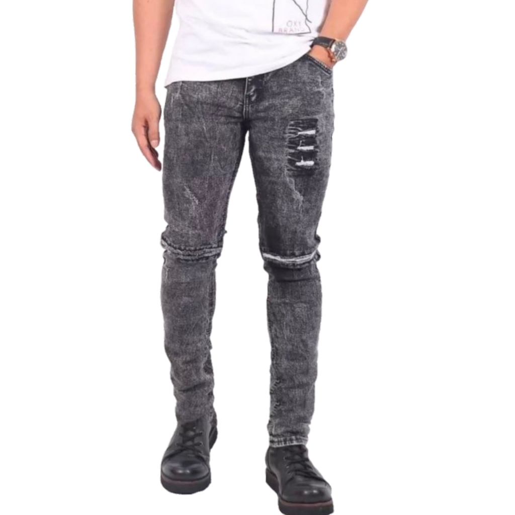 CBS1celana panjang sobek distro jeans denim terpopuler pria wanita/fashion jeans denim new style mod