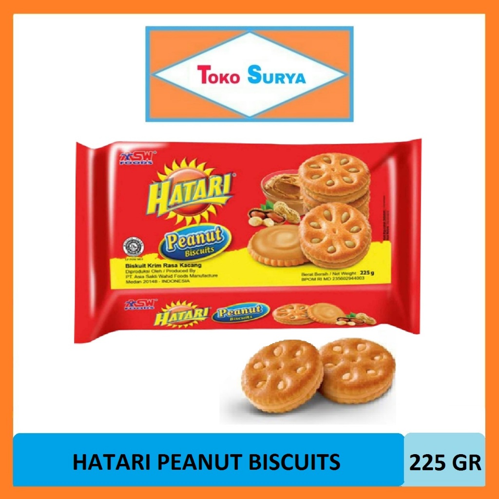 

Hatari Peanut Biscuits Biskuit Krim Rasa Kacang 225 Gr