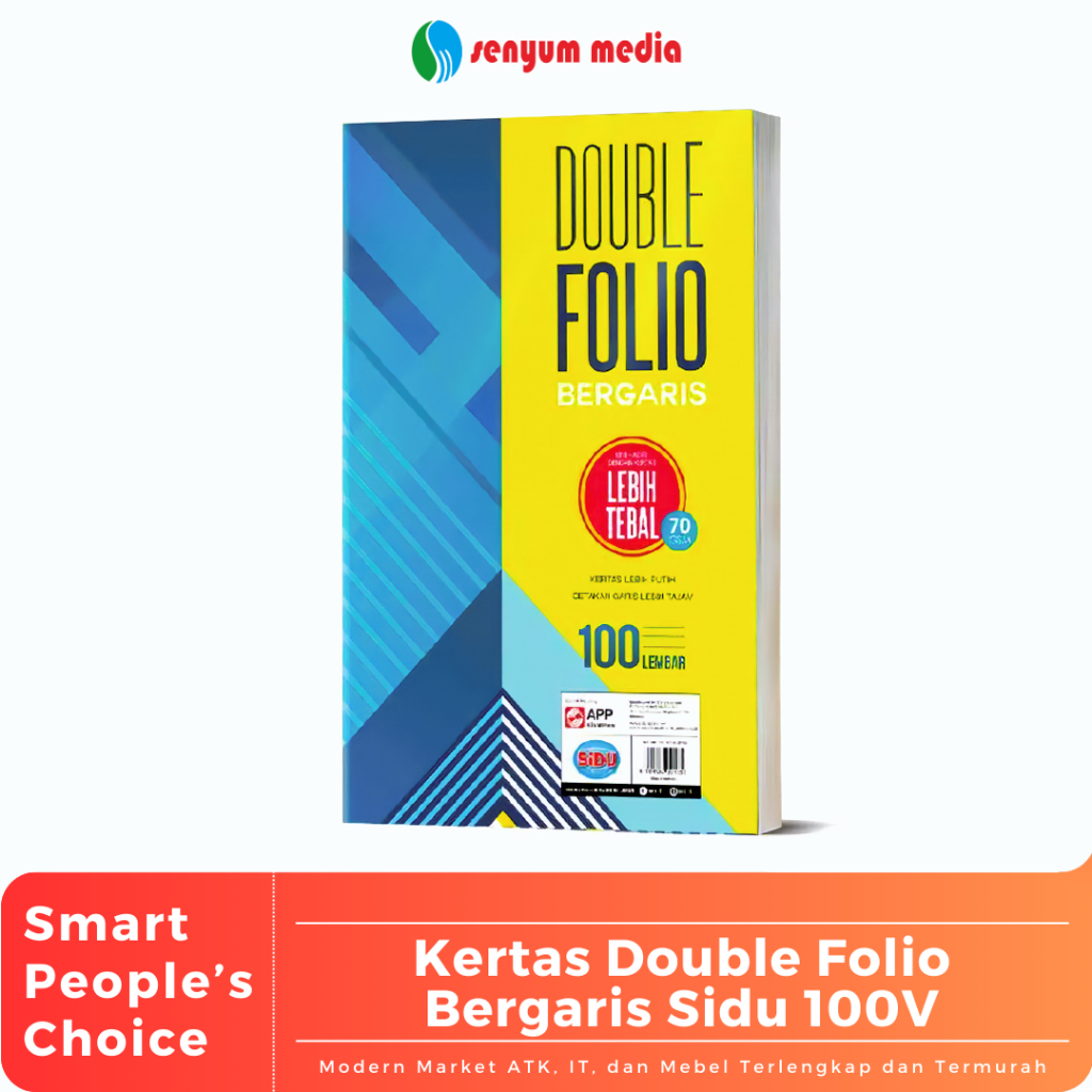 

Kertas Double Folio Bergaris Sidu 100V (1 Pack Isi 100 Lembar) (S:PAK)