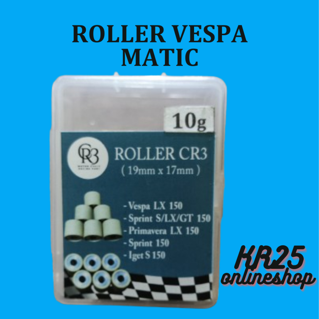 ROLER ROLLER VESPA MATIC CR3 SPRINT LX PRIMAVERA Iget S150 3V 2V  10gram