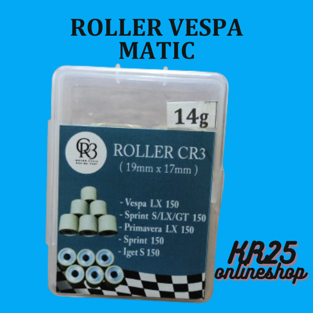 ROLER ROLLER VESPA MATIC CR3 SPRINT LX PRIMAVERA Iget S150 3V 2V  14gram