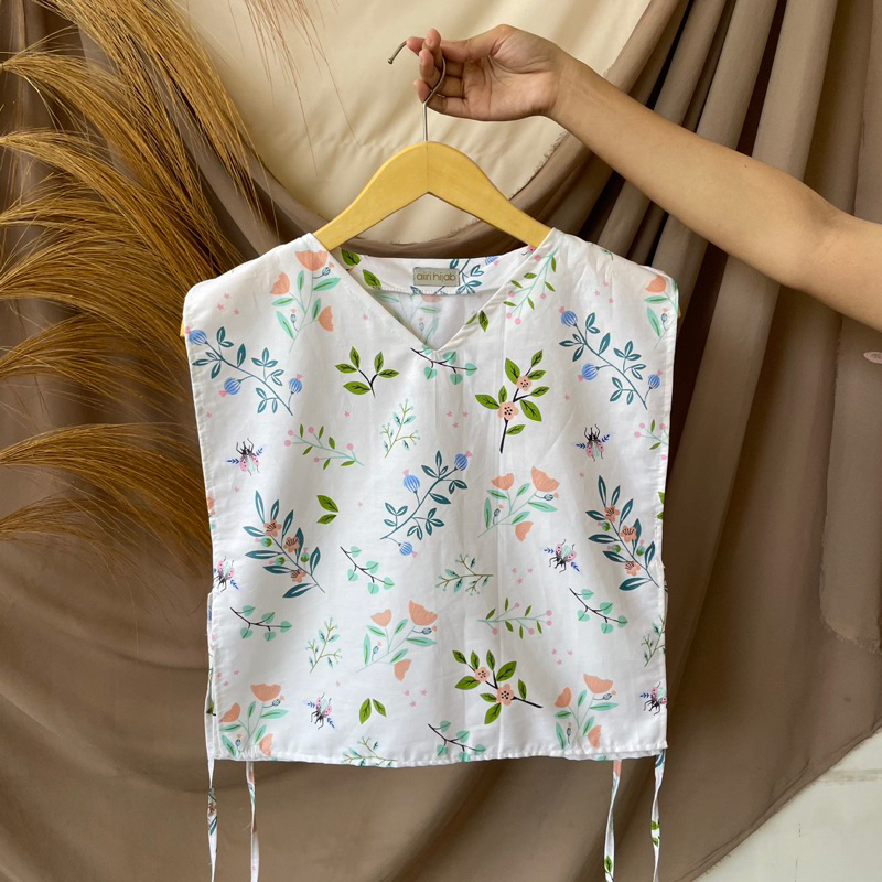 vest bunga aiiri/vest crop/vest wanita/vest batik/vest rompi/outer wanita/outer korean style/outer b