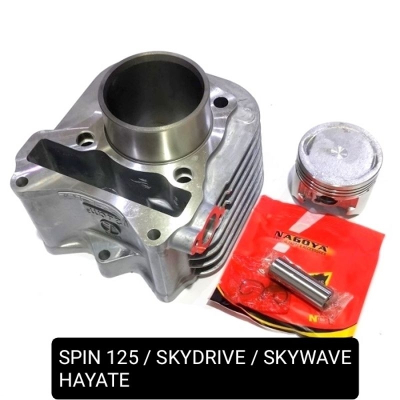 BLOK BORING KOMPLIT SEHER PISTON SPIN 125 / SKYDRIVE / SKYWAVE HAYATE - ORIGINAL NAGOYA