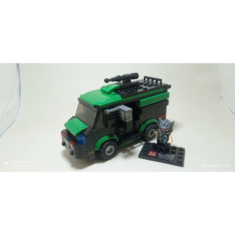 Lego kw mobil SWAT hijau/Lego mobil polisi/Lego kendaraan/Lego mobil/Lego susun/Lego mainan anak