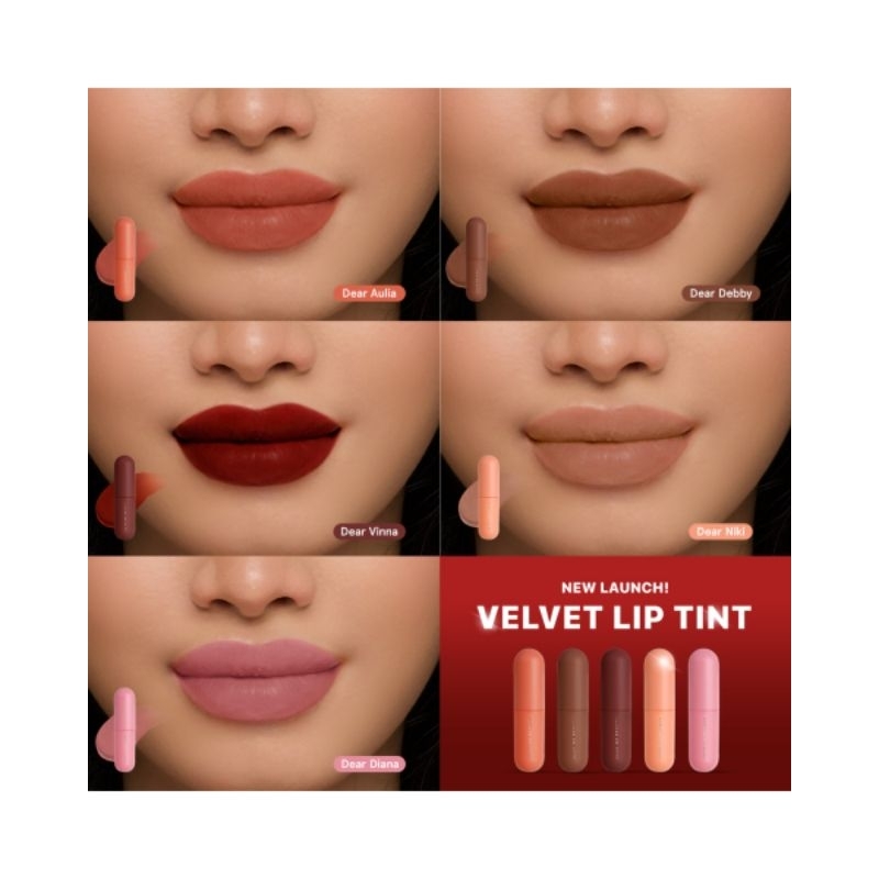 Dear Me Beauty Velvet Lip Tint Dear Diana Aulia Debby Niki FULL SIZE