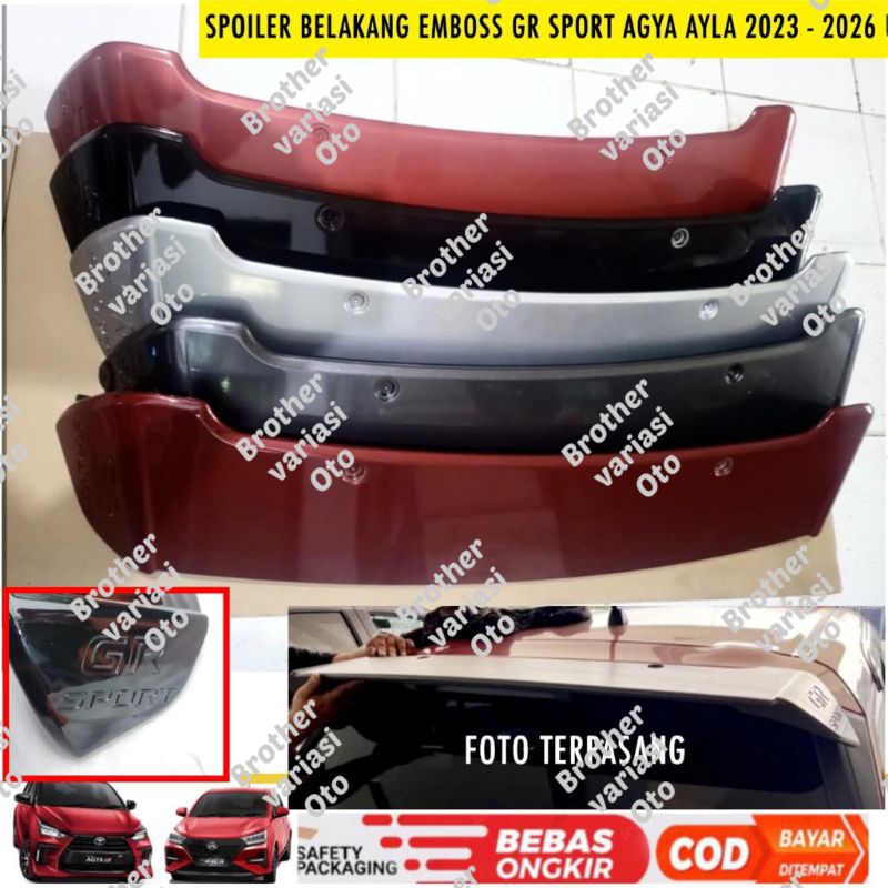 Spoiler Belakang Agya Ayla GR SPORT 2023 2024 up