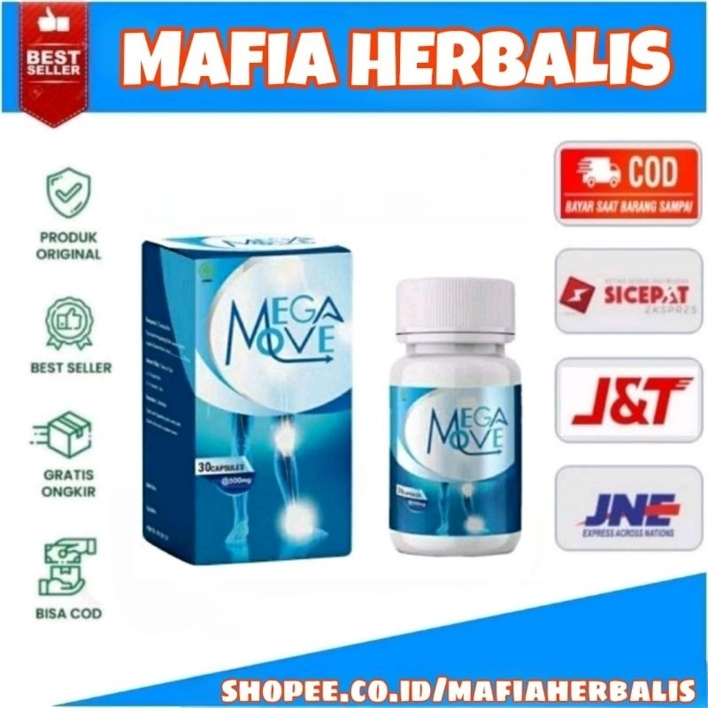 MEGAMOVE ASLI ORIGINAL - MEGAMOVE OBAT SENDI TULANG 100% HERBAL BPOM DI