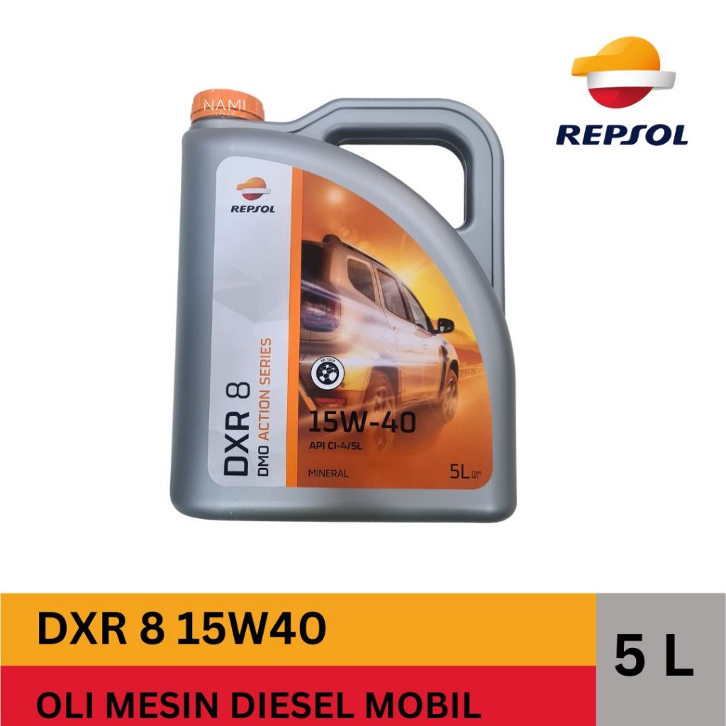 *REPSOL DXR8 (5L) GALON* Oli Mesin Mobil Diesel - original