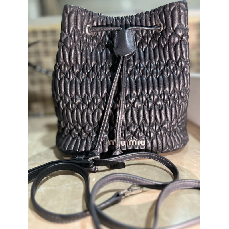 tas wanita  meong miu sling bag wanita serut mewah kulit asli meong meong miumiu