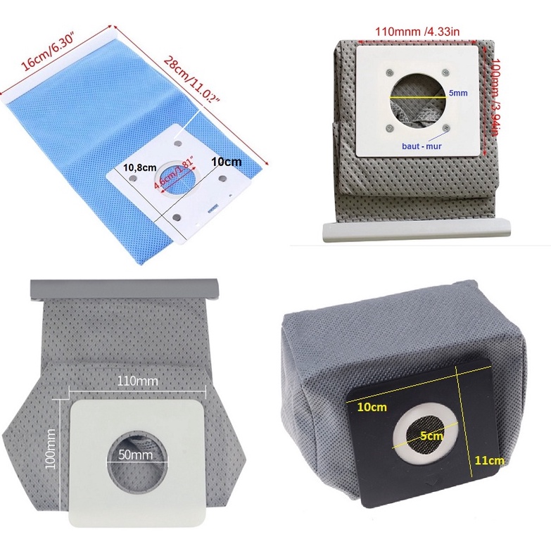 Iyl Vacuum Cleaner Dust Bag untuk Sanyo dan Merek lainnya Kantong Debu