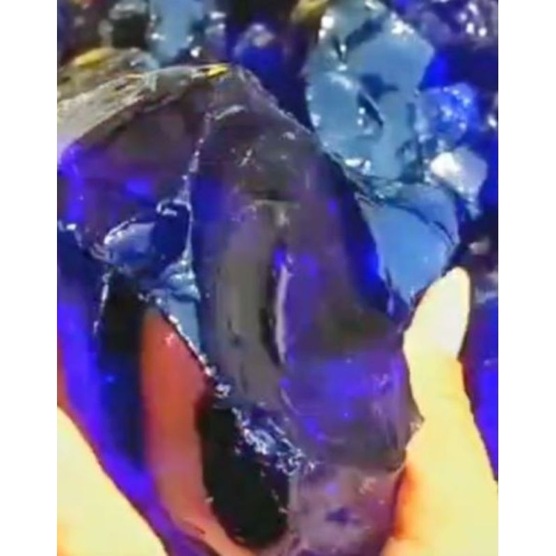 Batu Obsidian Bahan Biru 5 kg