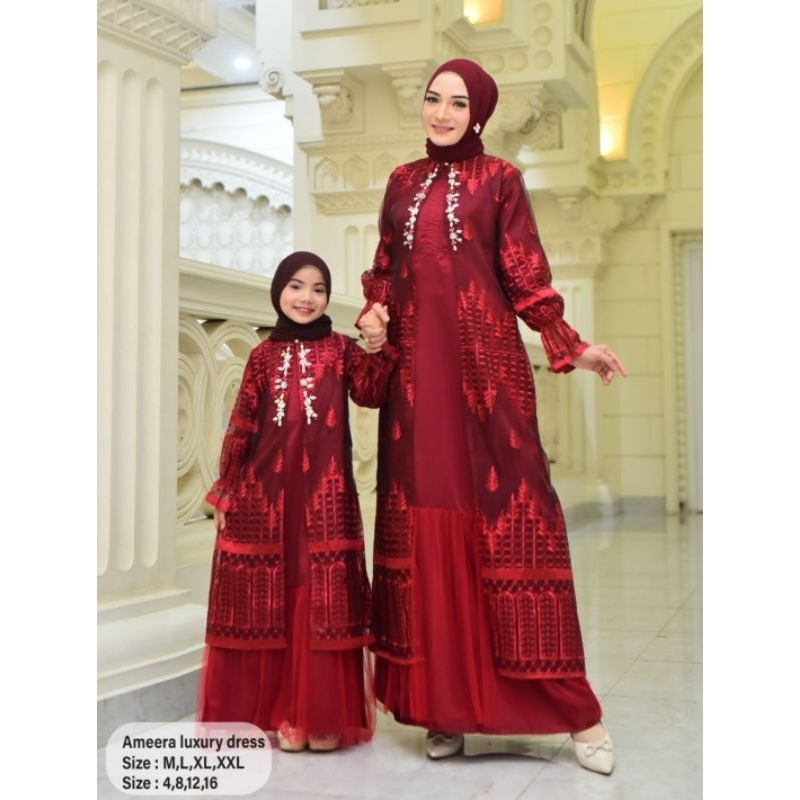Couple Ameera Luxury Dress / Couple Seragam / Couple Pesta