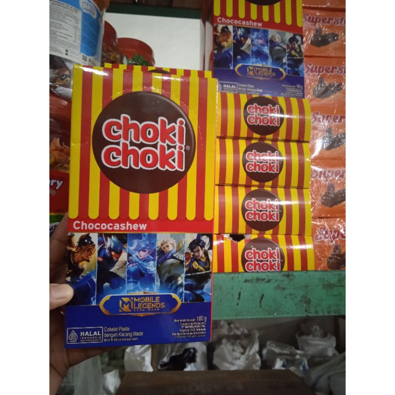 

Choki-choki chococashew 180gr 1box isi 20pcs