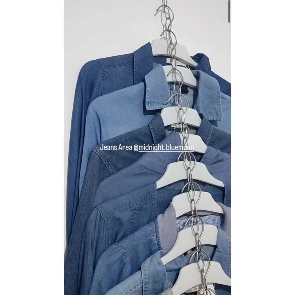 Atasan Jeans Branded Original - Uniqlo, dll