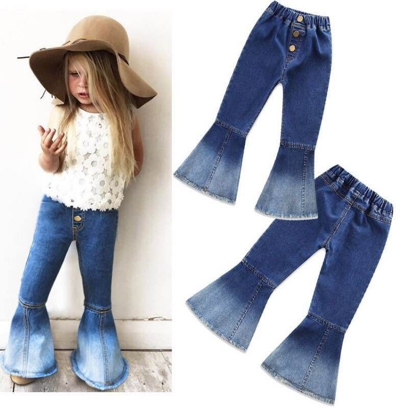 Celana Jeans Cutbray Anak Perempuan Celana Cutbray Anak Perempuan Import PTGS-175