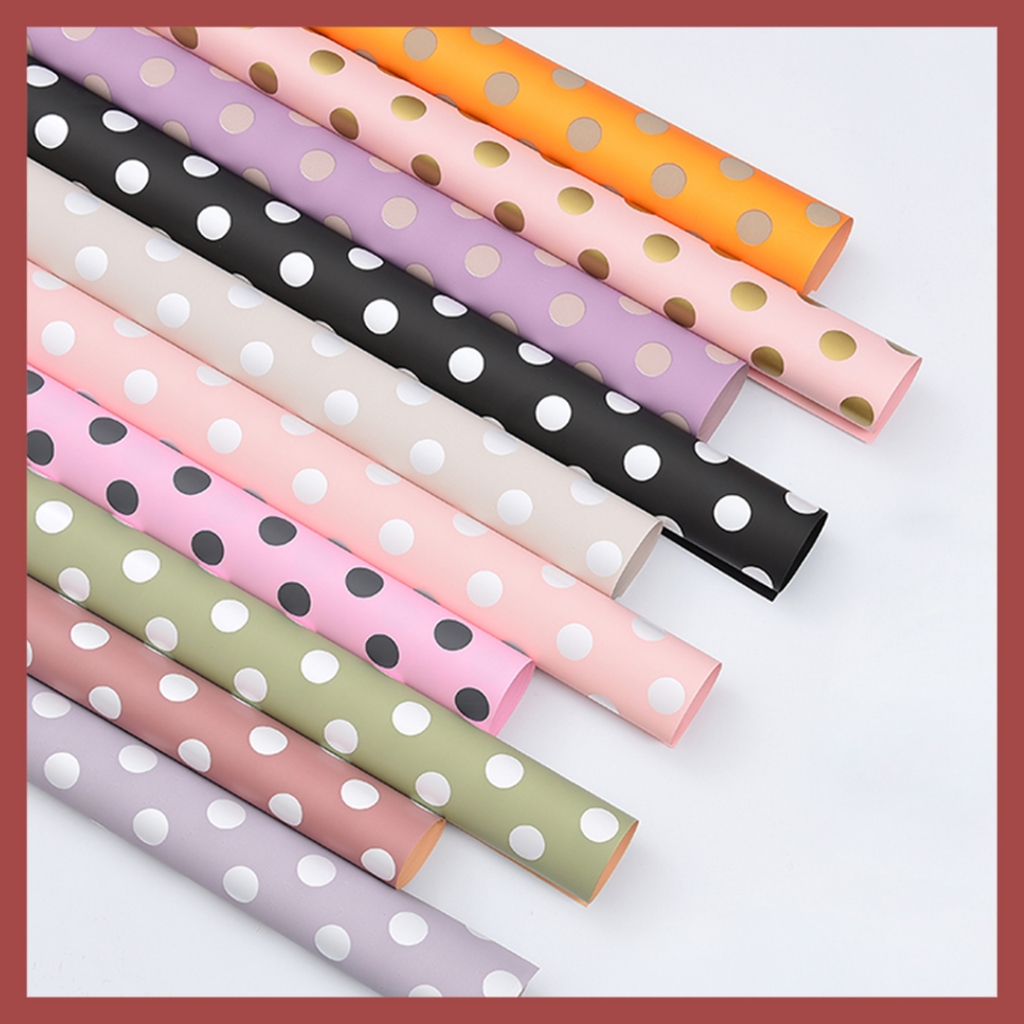 

Flower Wrapping Paper Polkadot Kertas Bucket Bunga Motif Polkadot KB11