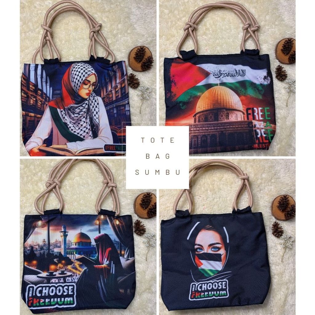 TOTEBAG TALI SUMBU BESAR / TAS WANITA MOTIF RANDOM