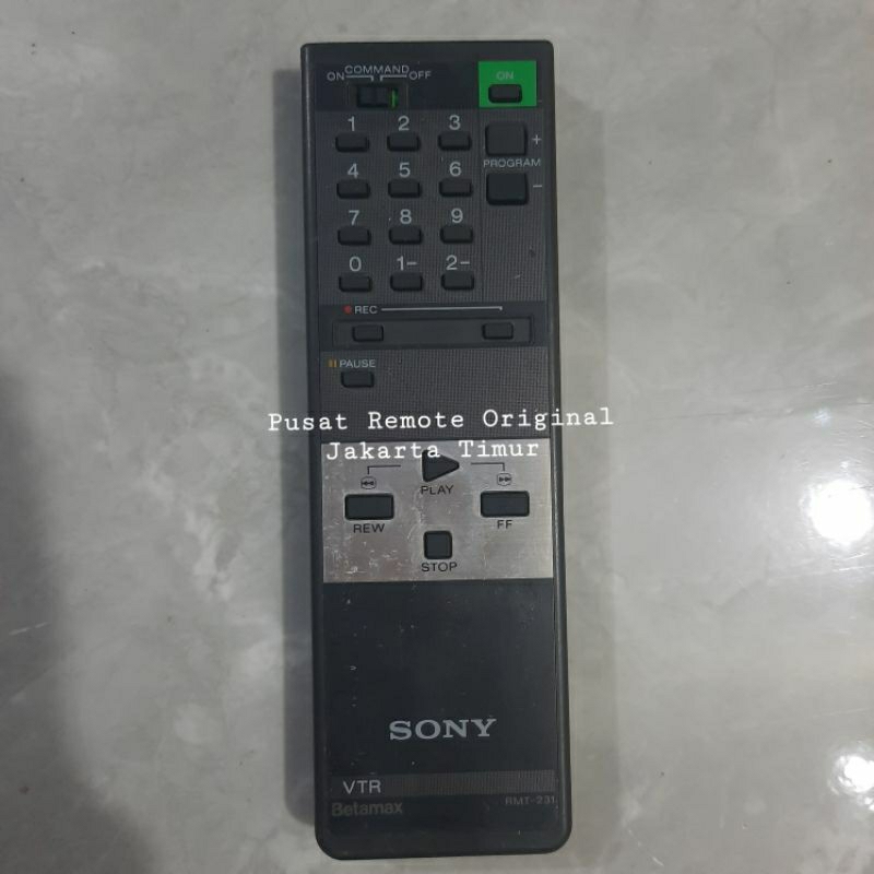 REMOTE REMOT VTR BETAMAX SONY RMT-231 ORIGINAL