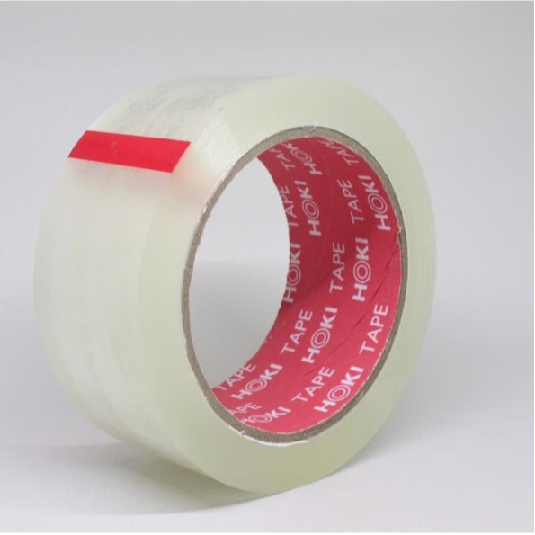 

Lakban / Selotip / Isolasi Bening Merek HOKI Tape 2" Inch x 90 Yard