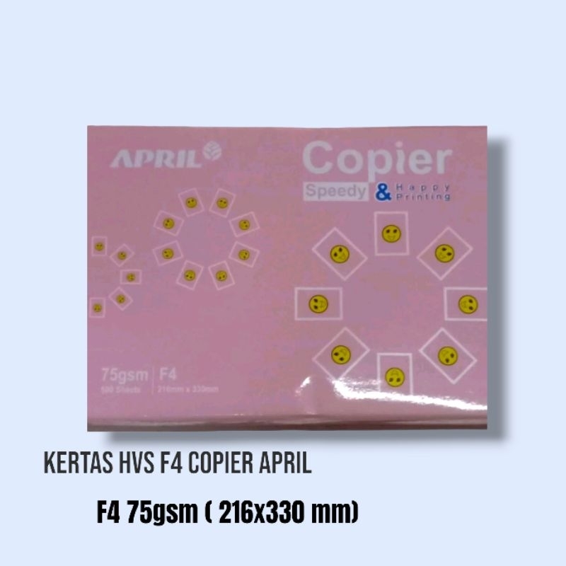 

Kertas Hvs putih happy april F4 75gr ( 1 rim)