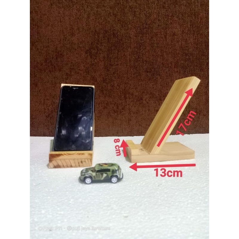 stand hp holder hp penyangga hp kayu jati belanda