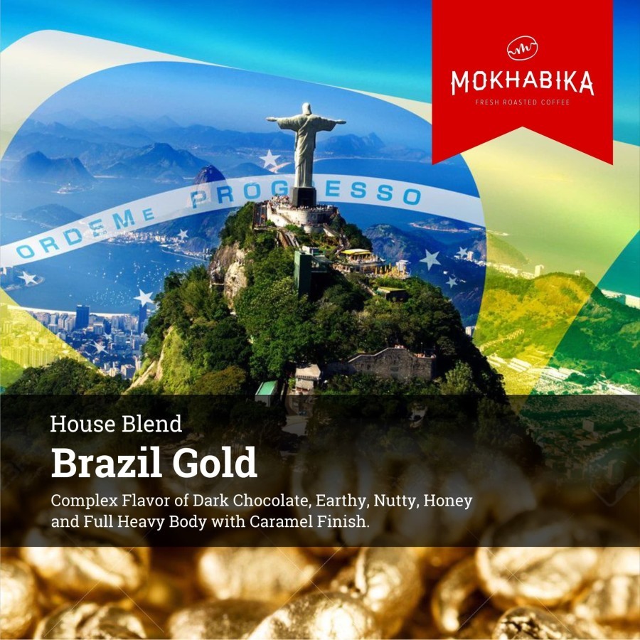 

Brazil Gold Arabica House Blend Coffee Bean Biji Kopi Blend Arabika