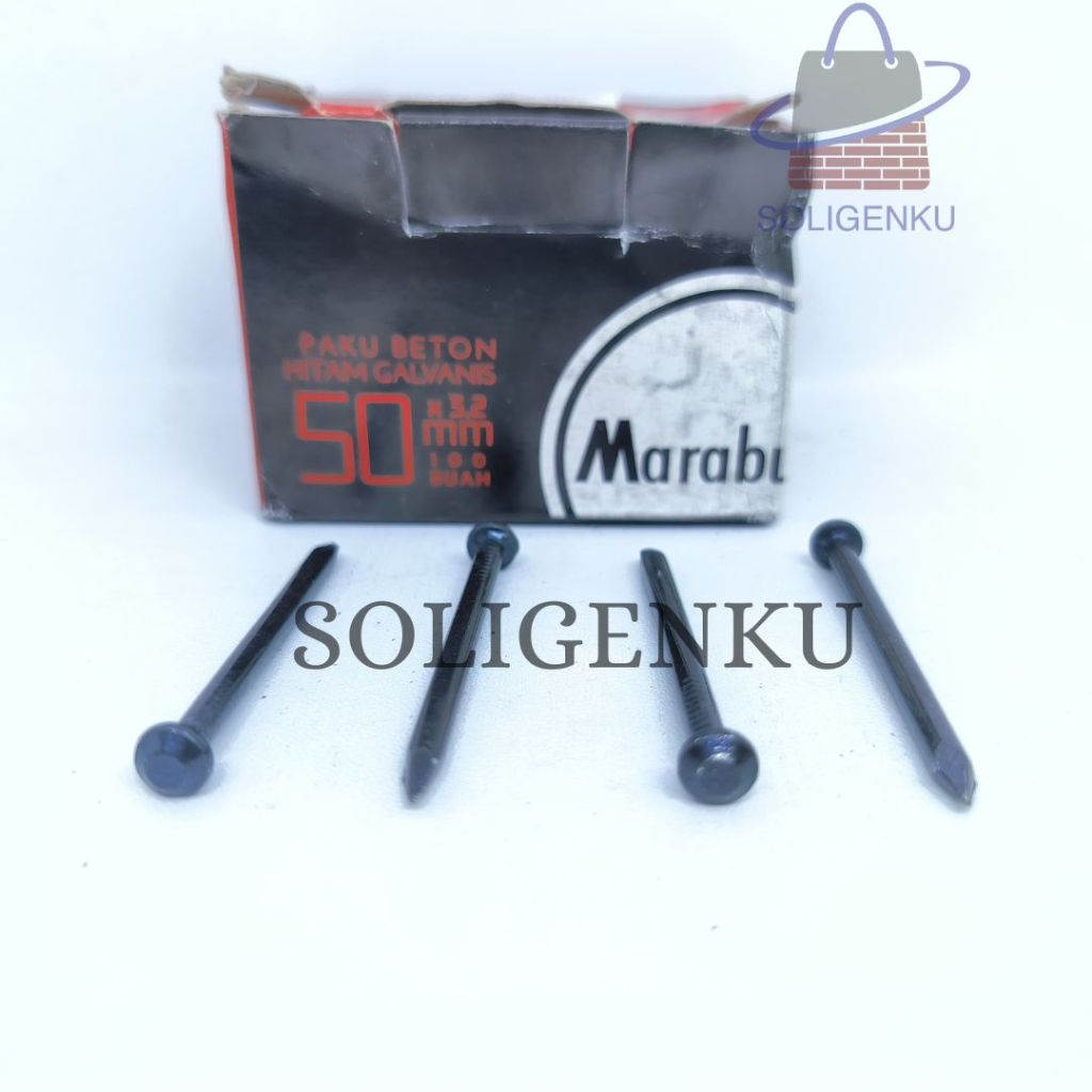 Paku Beton Hitam Marabu 100 Pcs 5CM