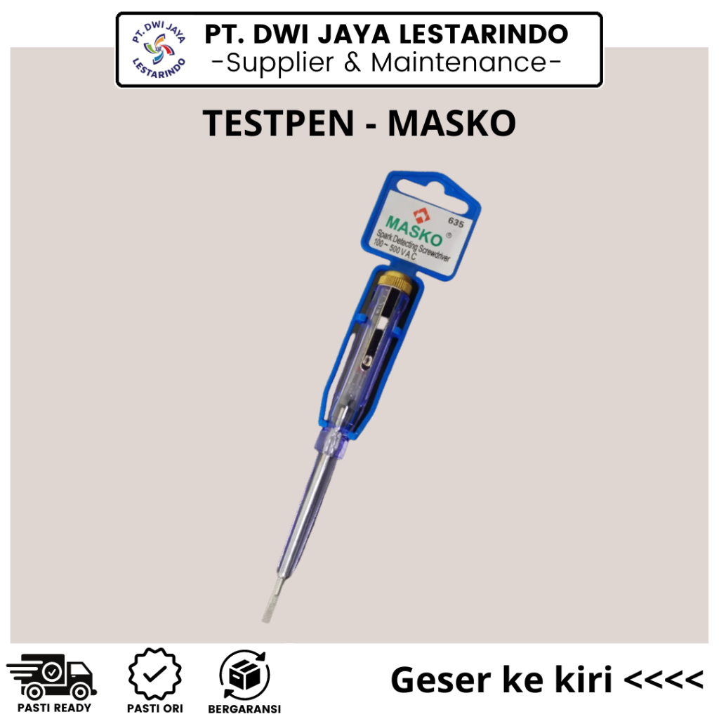 Obeng Tespen / Testpen Listrik Minus - MASKO