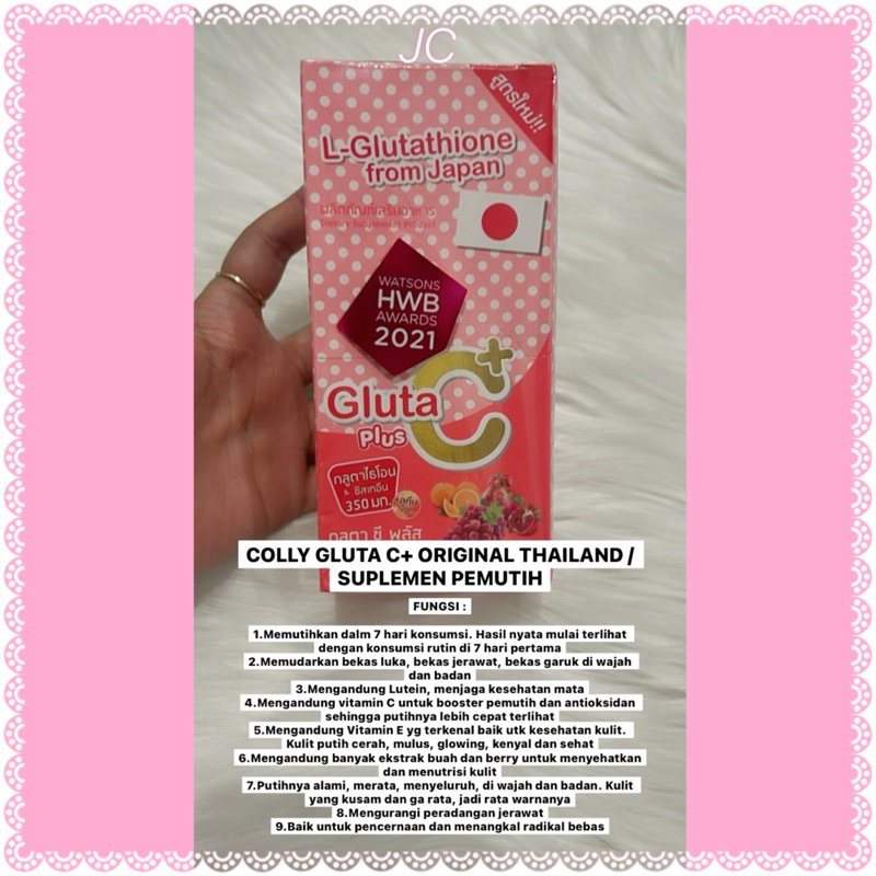 COLLY GLUTA C+ THAILAND / SUPLEMEN PEMUTIH