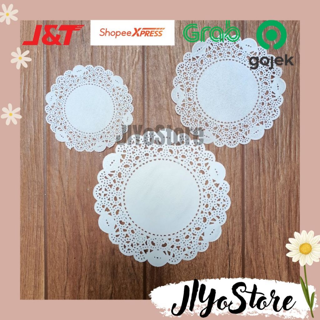 

25lembar Art Paper Kertas Deco Coklat Putih DoilIes Alas Scrapbook Journal Jurnal Bujo Aesthetic DIY