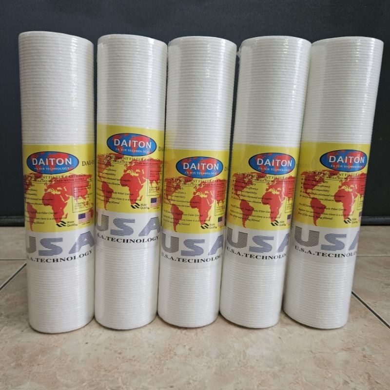 Catridge water filter / saringan air 10" filter air Spun Filter Daiton ukuran 0.5 saringan air minum